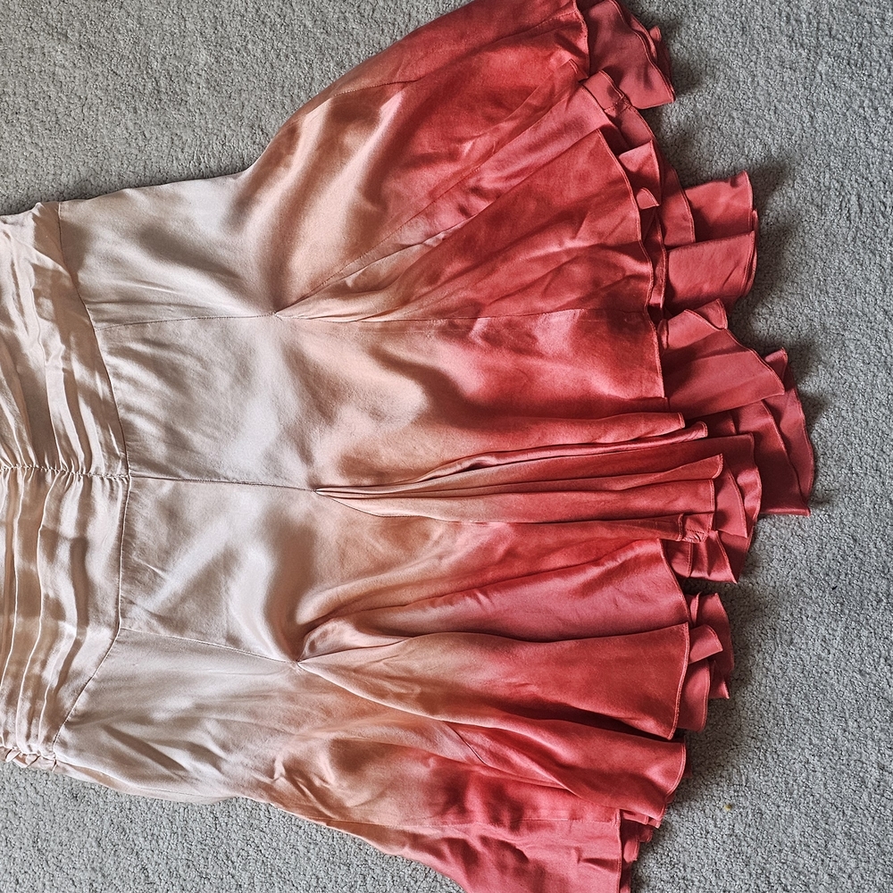 bebe Women's Peach and Coral Ombre A-Line Skirt - Picture 2 of 5